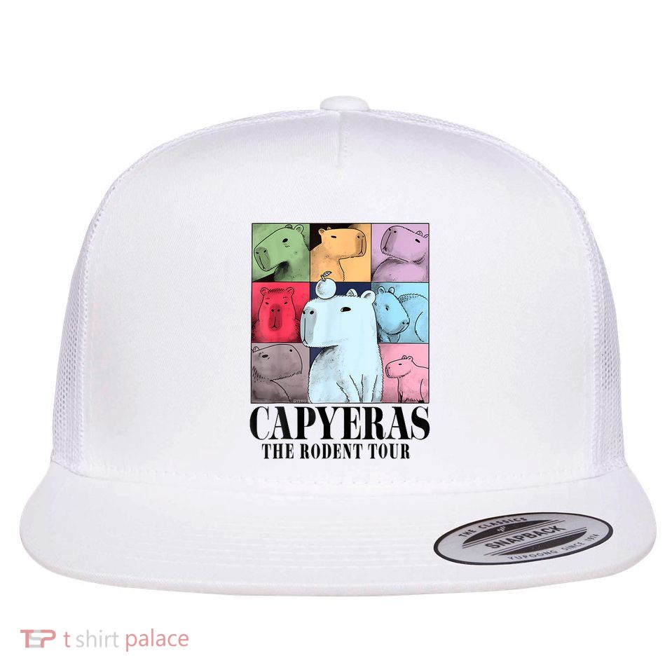 Capy Bara The Rodents Capy Meme Graphic Summer Flat Bill Trucker Hat