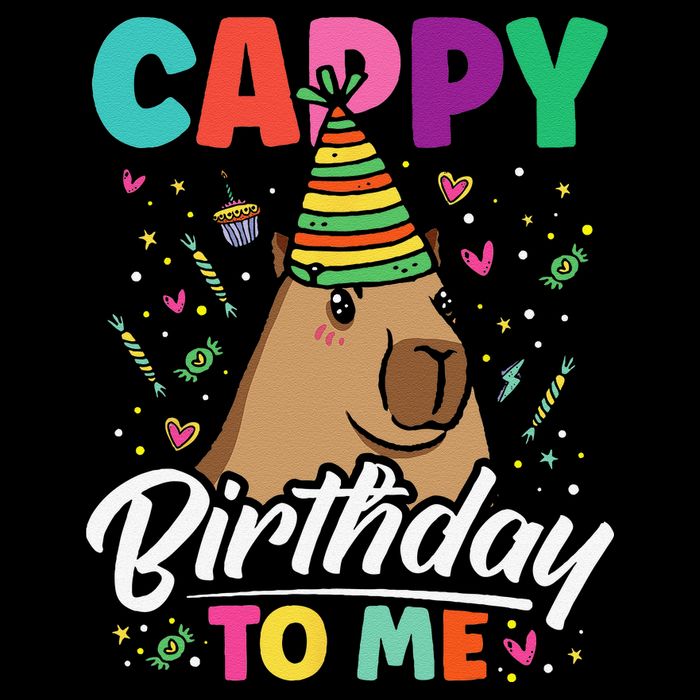 Cappy Birthday To Me Cute Capybara Rodent Capyzilla Bday 16 in Basic Backpack