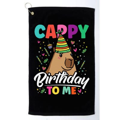 Cappy Birthday To Me Cute Capybara Rodent Capyzilla Bday Golf Towel