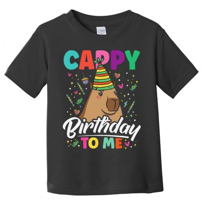 Cappy Birthday To Me Cute Capybara Rodent Capyzilla Bday Toddler T-Shirt