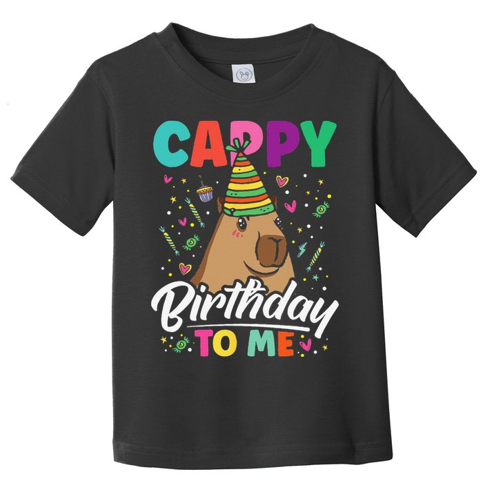 Cappy Birthday To Me Cute Capybara Rodent Capyzilla Bday Toddler T-Shirt