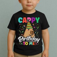 Cappy Birthday To Me Cute Capybara Rodent Capyzilla Bday Toddler T-Shirt