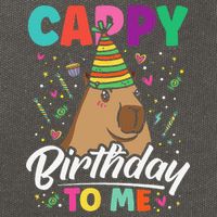 Cappy Birthday To Me Cute Capybara Rodent Capyzilla Bday Cotton Canvas Backpack
