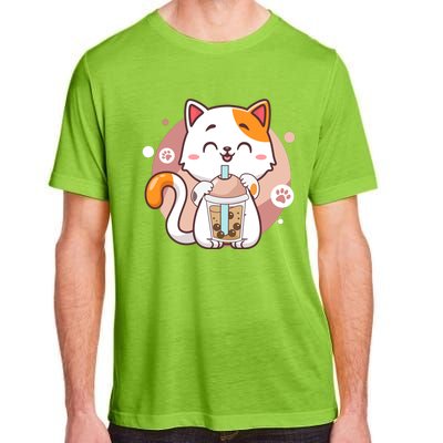 Cat Boba Tea Bubble Tea Anime Kawaii Neko Adult ChromaSoft Performance T-Shirt