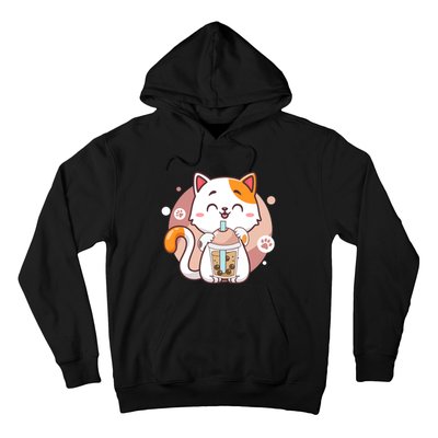 Cat Boba Tea Bubble Tea Anime Kawaii Neko Hoodie