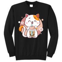 Cat Boba Tea Bubble Tea Anime Kawaii Neko Sweatshirt