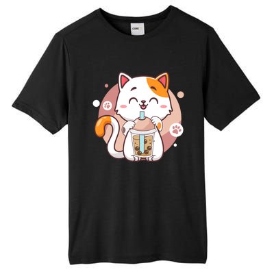 Cat Boba Tea Bubble Tea Anime Kawaii Neko Tall Fusion ChromaSoft Performance T-Shirt