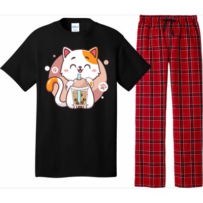 Cat Boba Tea Bubble Tea Anime Kawaii Neko Pajama Set