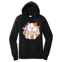 Cat Boba Tea Bubble Tea Anime Kawaii Neko Women's Pullover Hoodie