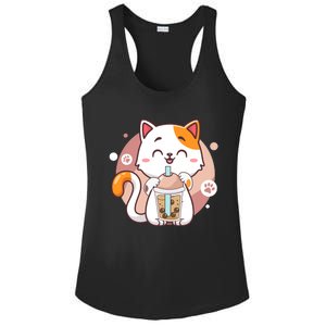 Cat Boba Tea Bubble Tea Anime Kawaii Neko Ladies PosiCharge Competitor Racerback Tank