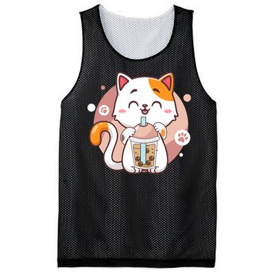 Cat Boba Tea Bubble Tea Anime Kawaii Neko Mesh Reversible Basketball Jersey Tank