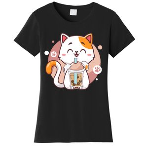 Cat Boba Tea Bubble Tea Anime Kawaii Neko Women's T-Shirt