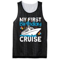 Cruising Boat Trip My Frist Birthday Cruise Mesh Reversible Basketball Jersey Tank