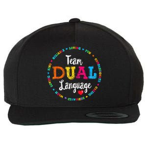 Cute Back To School Squad Team Dual Language Teachers Wool Snapback Cap