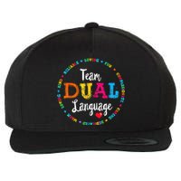 Cute Back To School Squad Team Dual Language Teachers Wool Snapback Cap