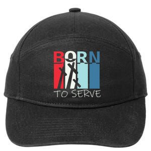 Christian Born To Serve Jesus Cross Walk by Faith 7-Panel Snapback Hat