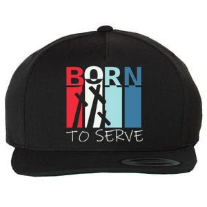 Christian Born To Serve Jesus Cross Walk by Faith Wool Snapback Cap