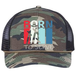 Christian Born To Serve Jesus Cross Walk by Faith Retro Rope Trucker Hat Cap