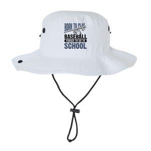 Cool Born To Play Baseball Forced To Go To School Gift Great Gift Legacy Cool Fit Booney Bucket Hat