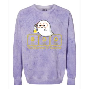 Chemistry Boo The Element Of Surprise Cute Chemist Halloween Colorblast Crewneck Sweatshirt