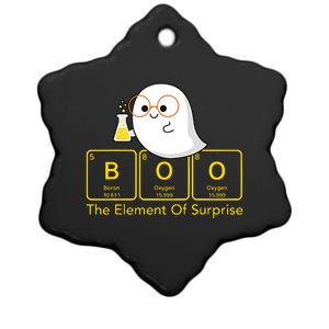 Chemistry Boo The Element Of Surprise Cute Chemist Halloween Ceramic Star Ornament