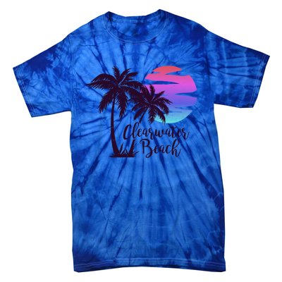 Clearwater Beach Trip Vacation Spring Break Sunset Graphic Gift Tie-Dye T-Shirt