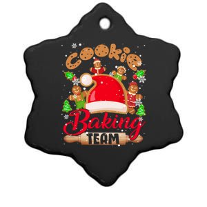 Cookie Baking Team Xmas Santa Gingerbread Cookies Baker Cute Gift Ceramic Star Ornament