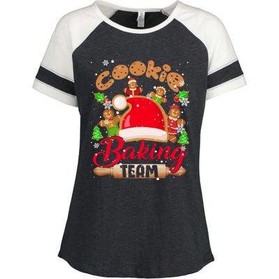 Cookie Baking Team Xmas Santa Gingerbread Cookies Baker Cute Gift Enza Ladies Jersey Colorblock Tee