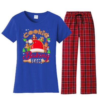 Cookie Baking Team Xmas Santa Gingerbread Cookies Baker Cute Gift Women's Flannel Pajama Set