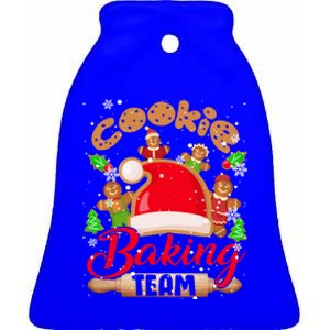 Cookie Baking Team Xmas Santa Gingerbread Cookies Baker Cute Gift Ceramic Bell Ornament