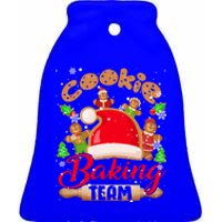 Cookie Baking Team Xmas Santa Gingerbread Cookies Baker Cute Gift Ceramic Bell Ornament