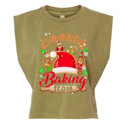 Cookie Baking Team Xmas Santa Gingerbread Cookies Baker Cute Gift Garment-Dyed Women's Muscle Tee