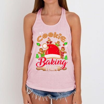 Cookie Baking Team Xmas Santa Gingerbread Cookies Baker Cute Gift Women's Knotted Racerback Tank