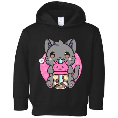 Cat Boba Tea Kawaii Anime Funny Gifts For Girl Boy Teens Toddler Hoodie