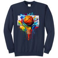 Colorful Basketball Tie Dye Color Splash Hoop Net Slam Dunk Sweatshirt