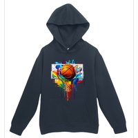 Colorful Basketball Tie Dye Color Splash Hoop Net Slam Dunk Urban Pullover Hoodie