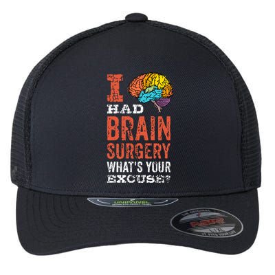 Colorful Brain Tumor I Had Brain Surgery Whats Your Excuse Brain Tumor Flexfit Unipanel Trucker Cap