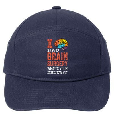 Colorful Brain Tumor I Had Brain Surgery Whats Your Excuse Brain Tumor 7-Panel Snapback Hat