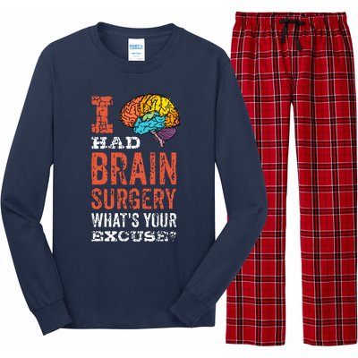 Colorful Brain Tumor I Had Brain Surgery Whats Your Excuse Brain Tumor Long Sleeve Pajama Set