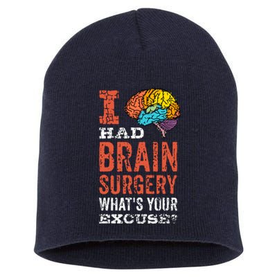 Colorful Brain Tumor I Had Brain Surgery Whats Your Excuse Brain Tumor Short Acrylic Beanie