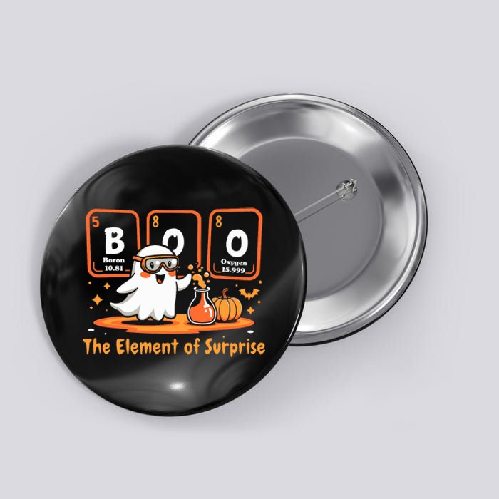 Chemistry Boo The Element Of Surprise Cute Chemist Halloween Button