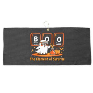 Chemistry Boo The Element Of Surprise Cute Chemist Halloween Large Microfiber Waffle Golf Towel