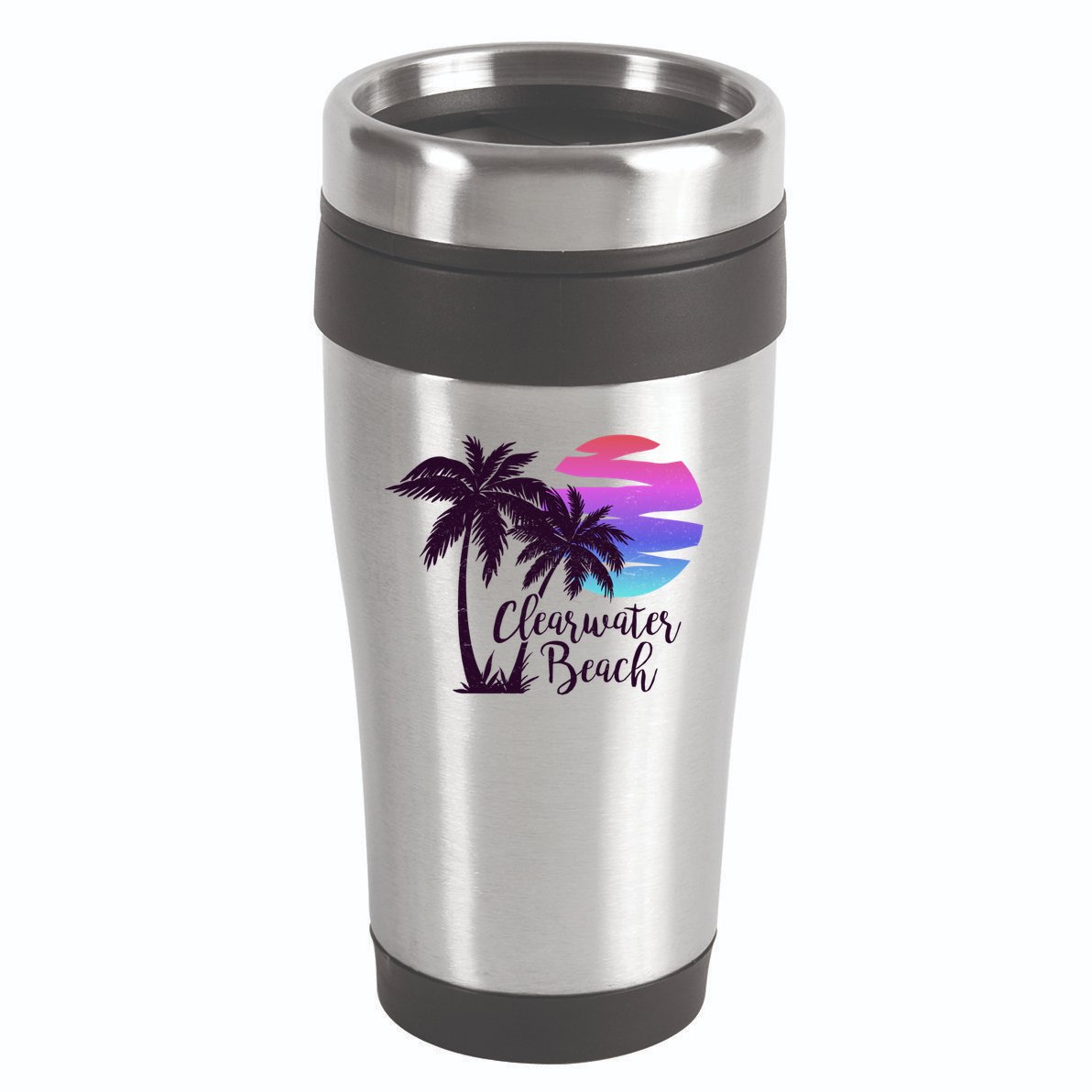 Clearwater Beach Trip Vacation Spring Break Sunset Graphic Gift 16oz Travel Tumbler