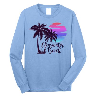 Clearwater Beach Trip Vacation Spring Break Sunset Graphic Gift Long Sleeve Shirt