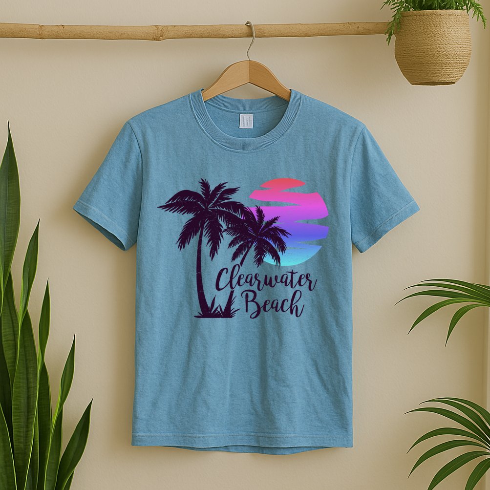 Clearwater Beach Trip Vacation Spring Break Sunset Graphic Gift T-Shirt