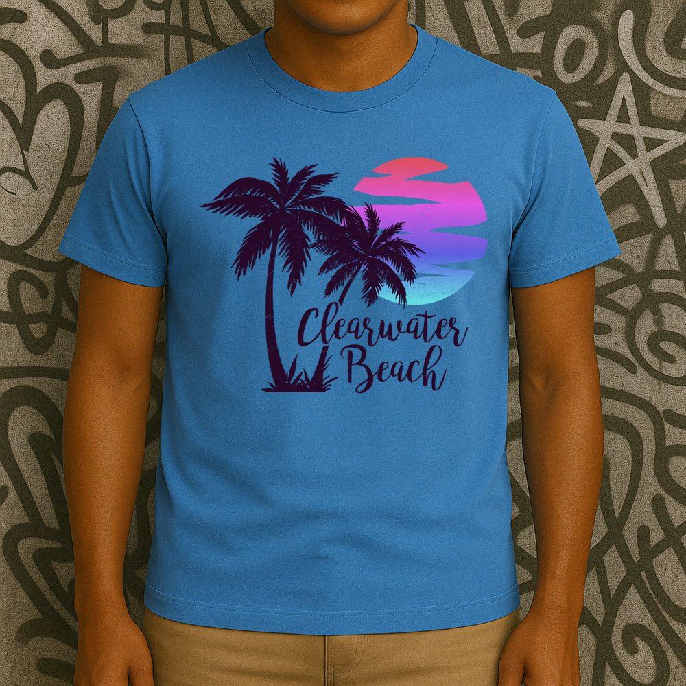 Clearwater Beach Trip Vacation Spring Break Sunset Graphic Gift T-Shirt