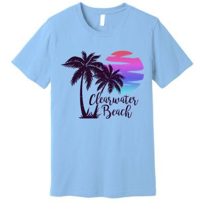 Clearwater Beach Trip Vacation Spring Break Sunset Graphic Gift Premium T-Shirt