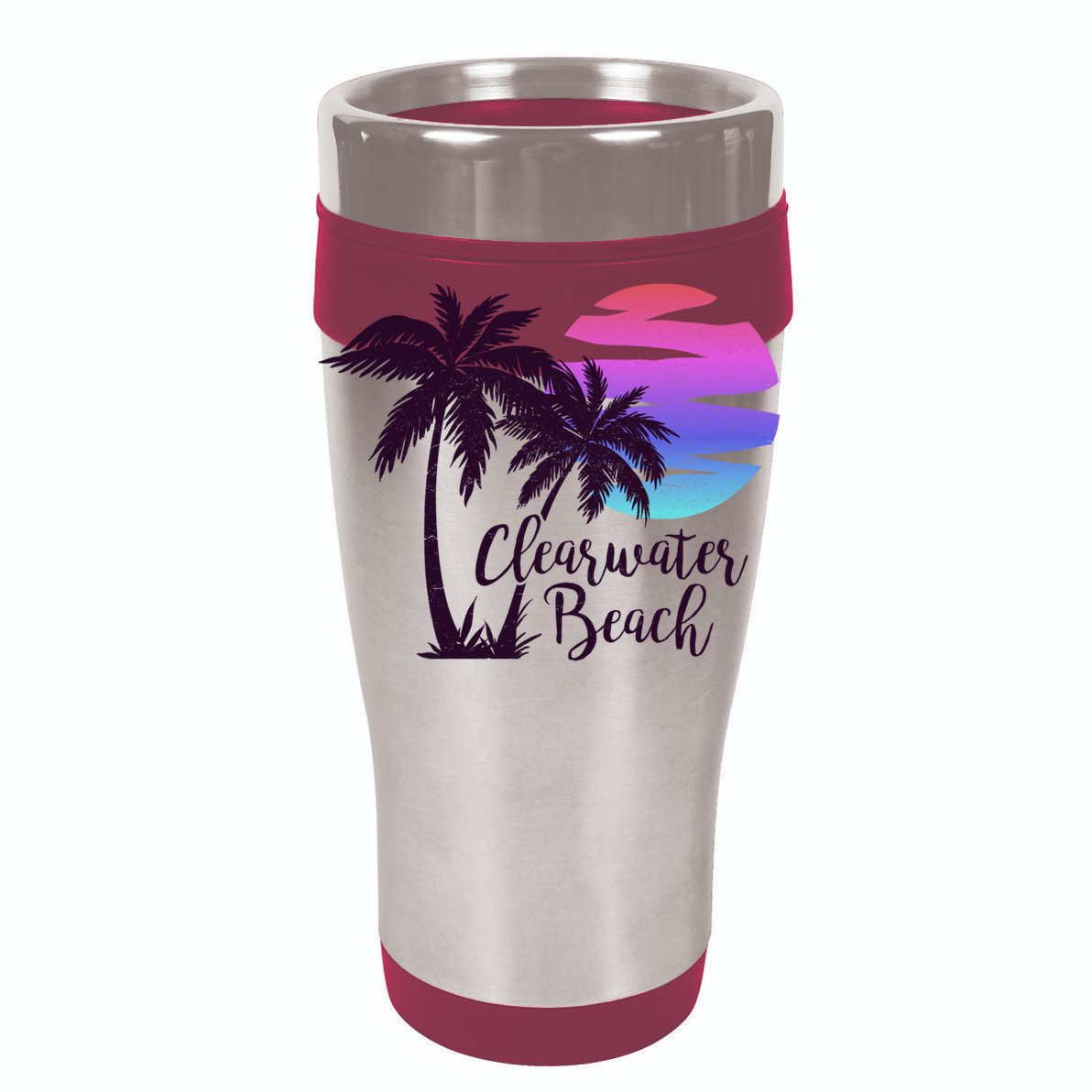 Clearwater Beach Trip Vacation Spring Break Sunset Graphic Gift Womens T-Shirt