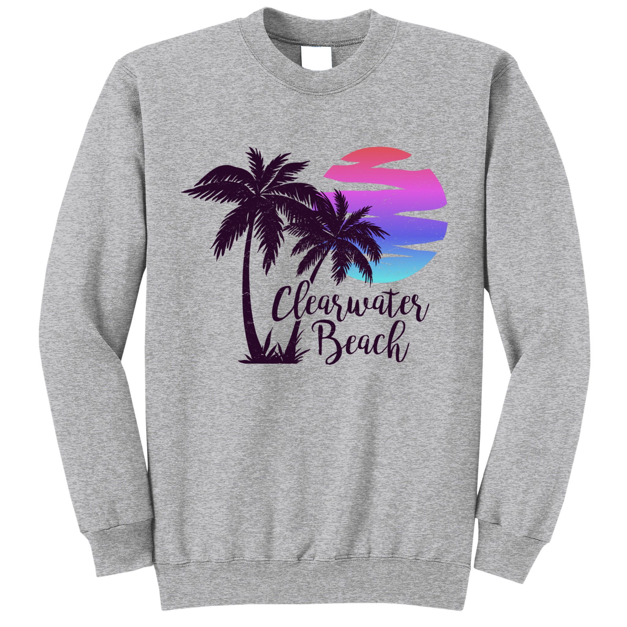 Clearwater Beach Trip Vacation Spring Break Sunset Graphic Gift Tall Sweatshirt