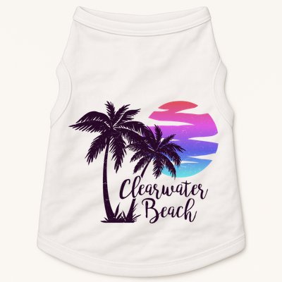 Clearwater Beach Trip Vacation Spring Break Sunset Graphic Gift Doggie Tank